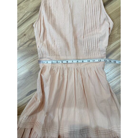 Pampelone tiered ruffle maxi dress peach pink c cotton size Small - Picture 9 of 10